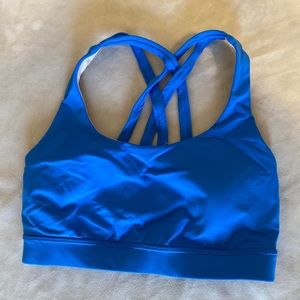 Lululemon blue energy sports bra